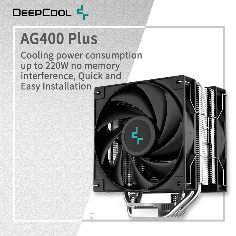 Air Cooler Cpu - DEEPCOOL AG400 4 caloducs double ventilateur