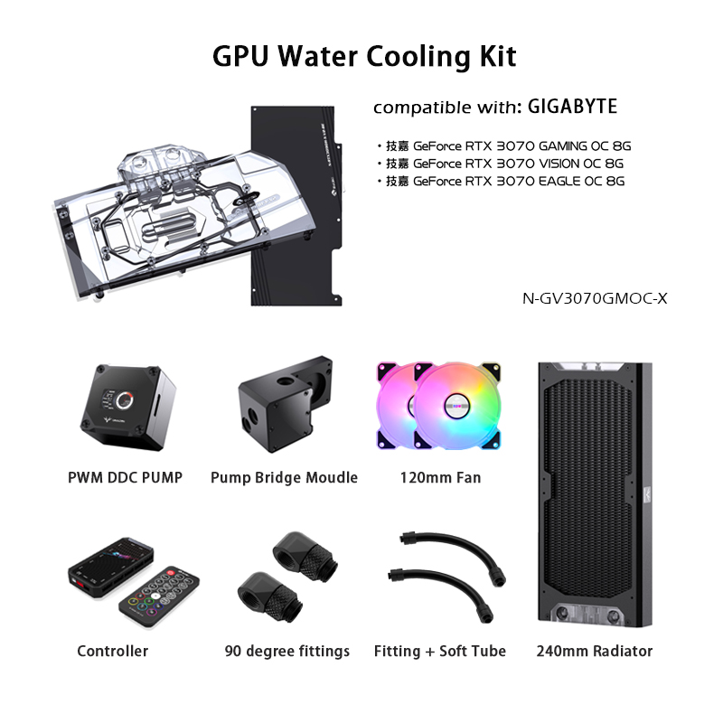 Gpu Cooler - Kit de refroidissement à eau Gold