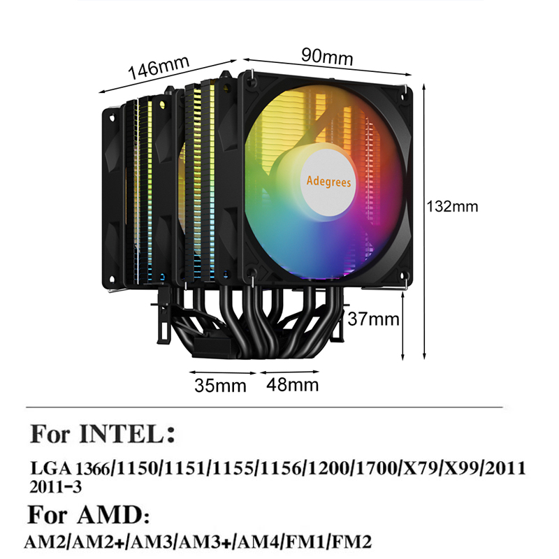 Refroidisseur de CPU RGB AM4,  - Air Cooler Cpu avis et prix